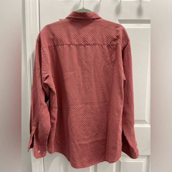 BUGATCHI UOMO Men's Red Checkered Button Down Size Large - Picture 4 of 4
